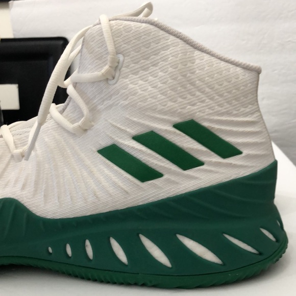 ADIDAS MIAMI HURRICANES TEAM-ISSUES WHITE & GREEN RUNNING SNEAKERS MENS SIZE 18 - Picture 4 of 16